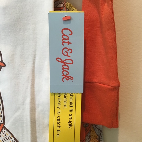 Cat & Jack Boys Orange Bear 3T Pajama Set - Picture 3 of 4